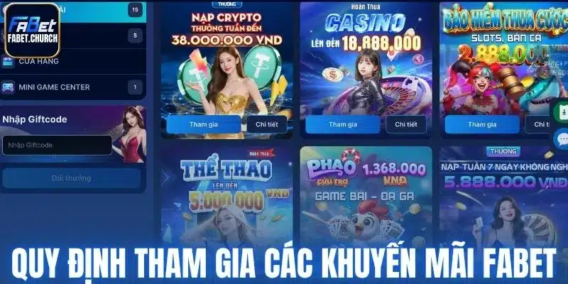 Quy định tham gia các khuyến mãi Fabet