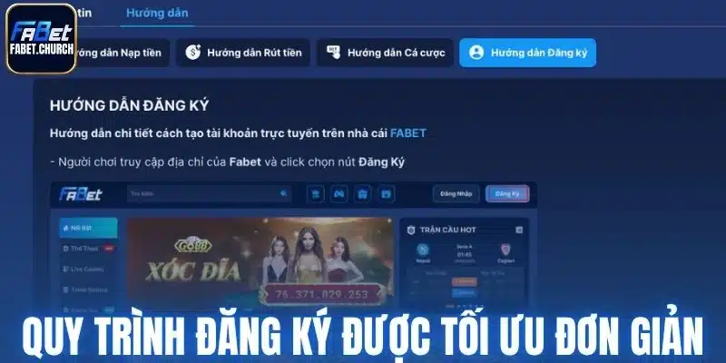 Quy trình đăng ký được hệ thống tối ưu đơn giản